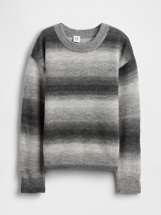 kinder-sweater mit space-dye-muster lockerer rundhalsausschnitt