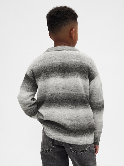 kinder-sweater mit space-dye-muster lockerer rundhalsausschnitt