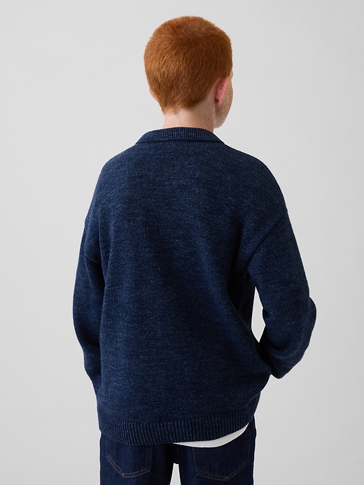lässiger polo-cardigan für kinder