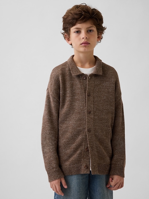 lässiger polo-cardigan für kinder