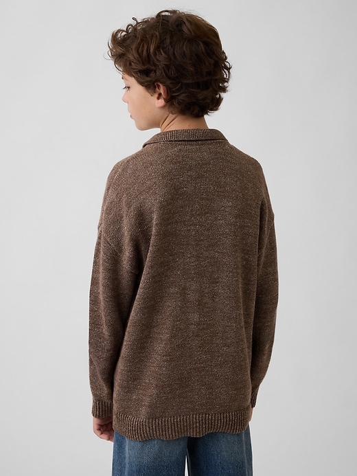 lässiger polo-cardigan für kinder