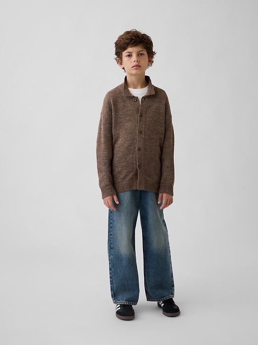 lässiger polo-cardigan für kinder