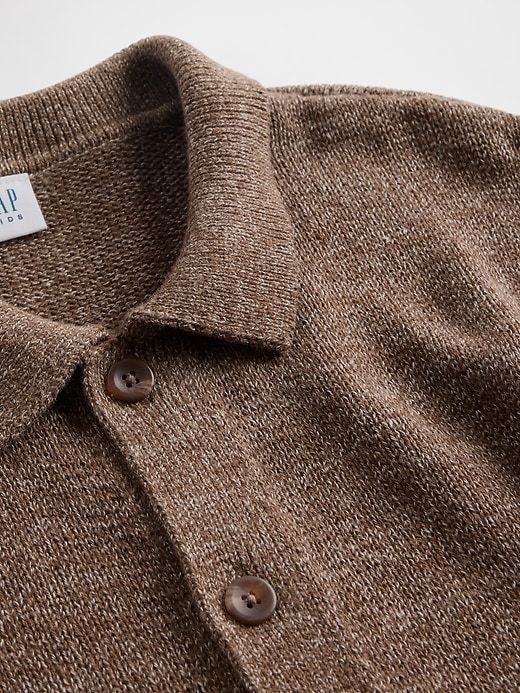 lässiger polo-cardigan für kinder
