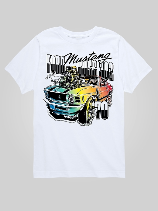 kinder ford 1970 ford mustang regenbogen kurzarm-t-shirt mit grafikprint