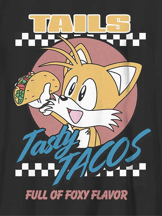 sonic the hedgehog tails tacos grafik-t-shirt für kinder