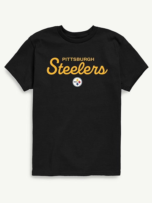 nfl-t-shirt für kinder mit schriftzug „signature script