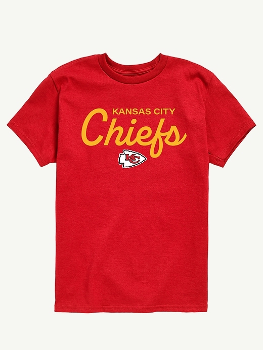 nfl-t-shirt für kinder mit schriftzug „signature script