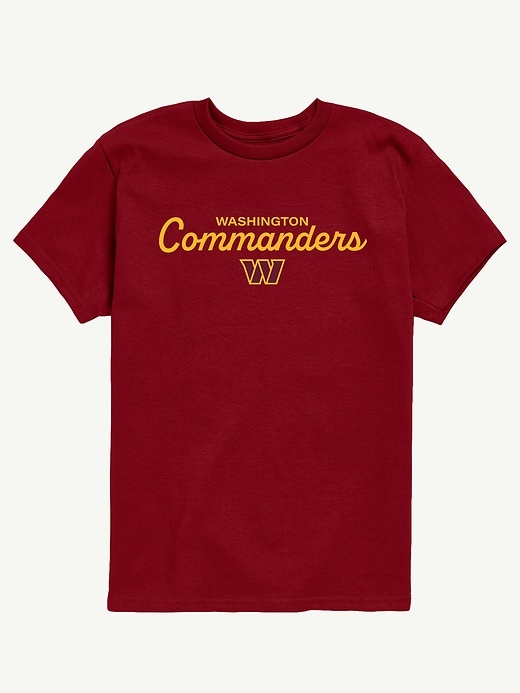 nfl-t-shirt für kinder mit schriftzug „signature script
