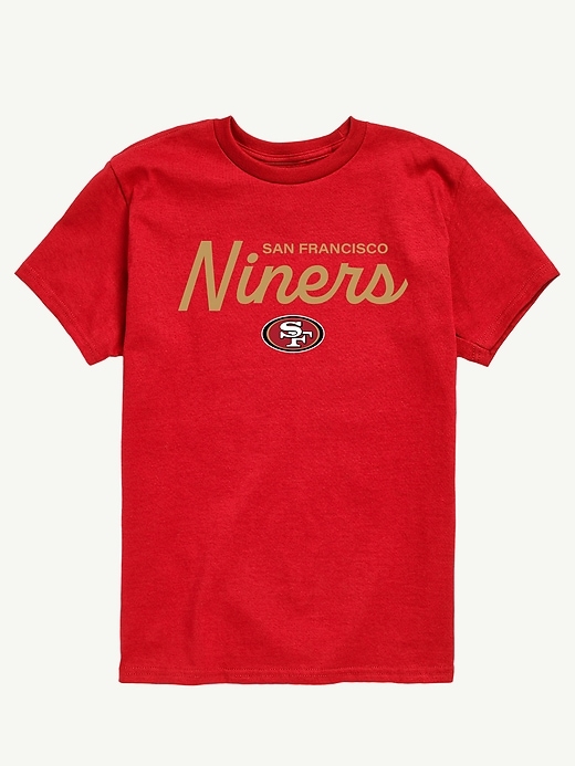 nfl-t-shirt für kinder mit schriftzug „signature script