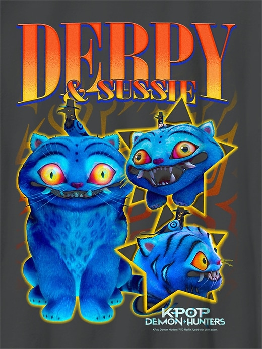 kinder-t-shirt mit k-pop-motiv „demon hunters derpy y2k