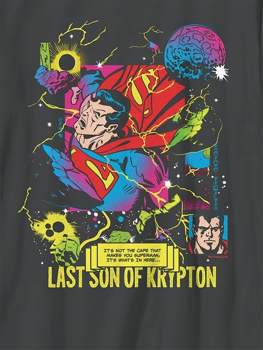 superman-t-shirt für kinder mit krypton-motiv