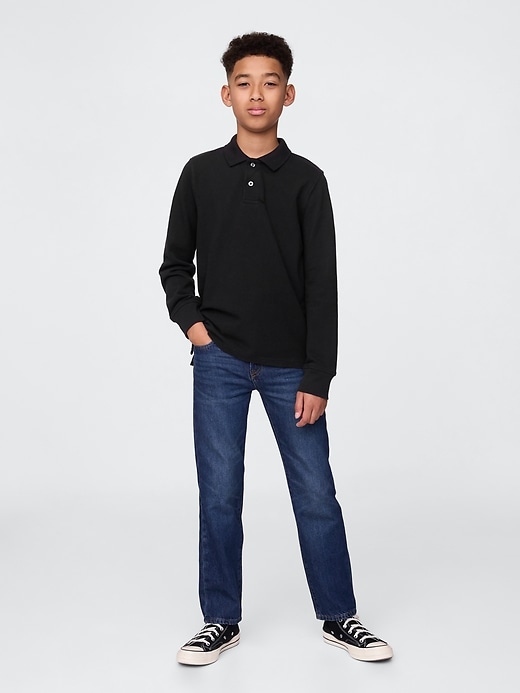 kinder-poloshirt aus bio-baumwolle