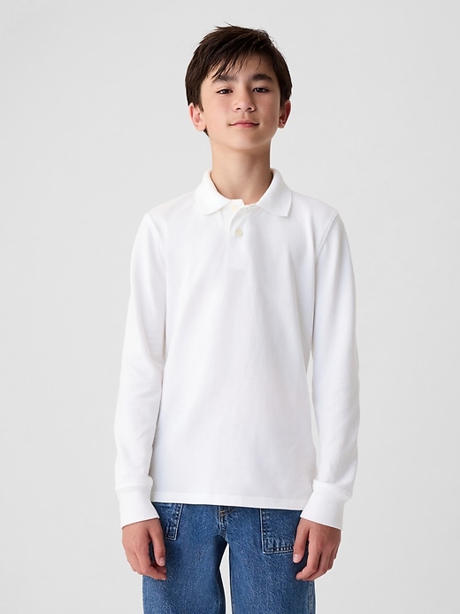 kinder-poloshirt aus bio-baumwolle