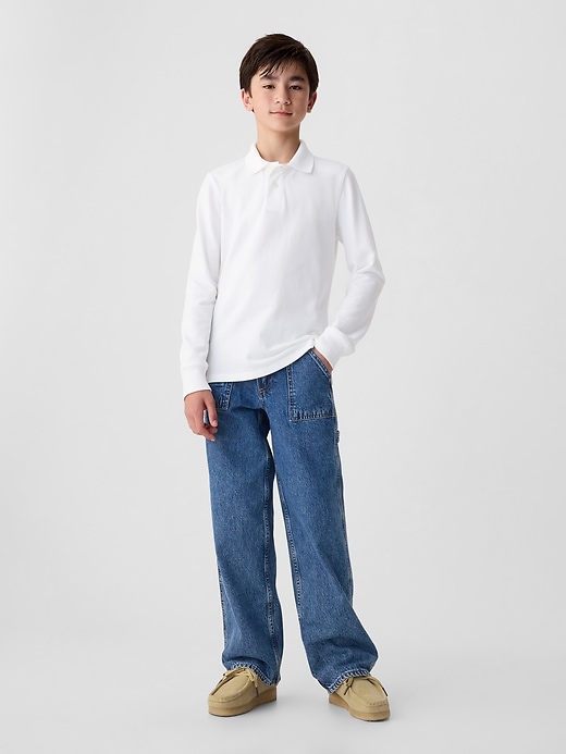 kinder-poloshirt aus bio-baumwolle