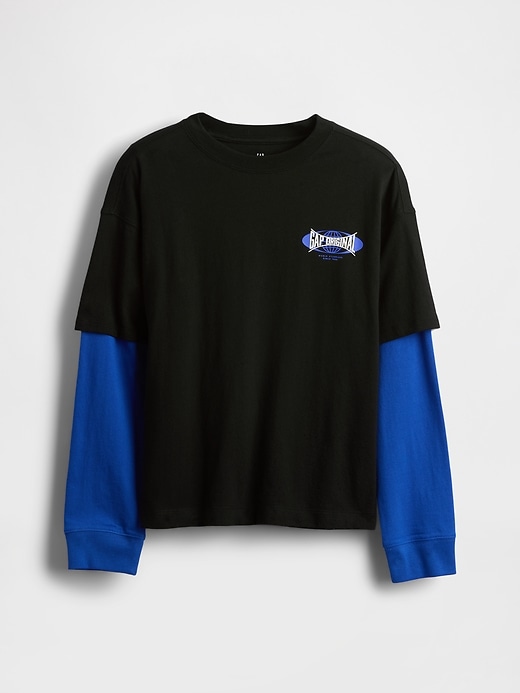 2-in-1-t-shirt mit grafik für kinder