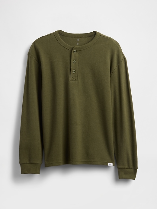 lässiges henley-t-shirt für kinder
