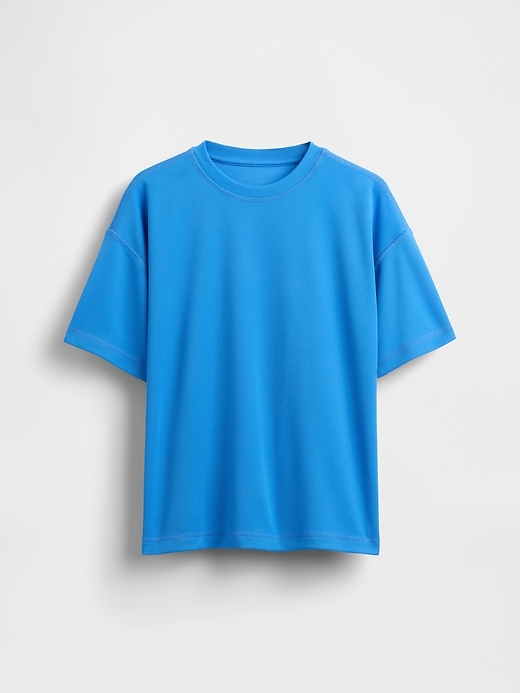 gapfit tech t-shirt für kinder aus recyceltem mesh