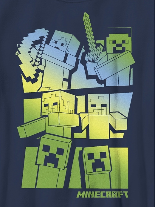 minecraft kinder-t-shirt mit steve und alex gegen die monster