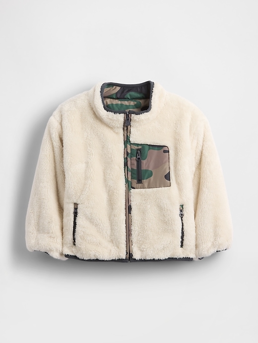 leichte wendbare sherpa-jacke für babys und kleinkinder