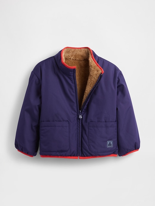 leichte wendbare sherpa-jacke für babys und kleinkinder