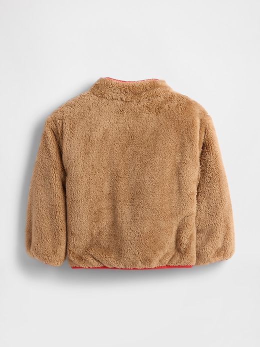 leichte wendbare sherpa-jacke für babys und kleinkinder