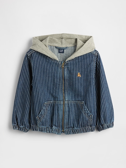 baby- und kleinkinder-jeansstreifen-hoodiejacke