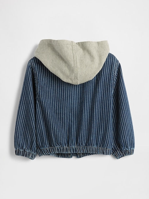 baby- und kleinkinder-jeansstreifen-hoodiejacke