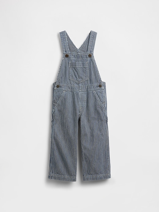 baggy-latzhose aus denim mit streifen für babys und kleinkinder