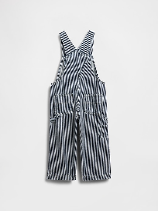 baggy-latzhose aus denim mit streifen für babys und kleinkinder