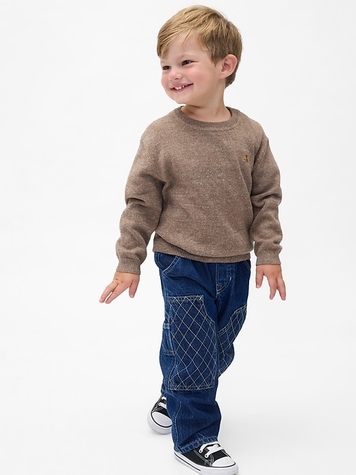 baby- und kleinkind-jeans zum hineinschlüpfen lässiger carpenter-stil