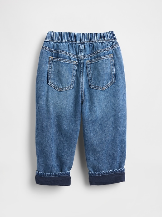 baby- und kleinkind-jeans mit kuscheligem futter