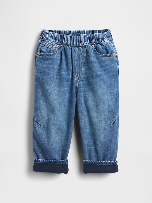 baby- und kleinkind-jeans mit kuscheligem futter