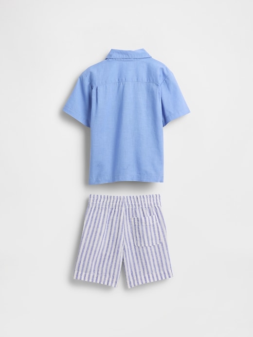 baby- und kleinkind-cabana-set aus leinen und baumwolle