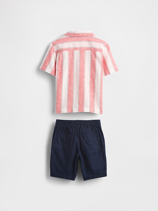 baby- und kleinkind-leinen-baumwoll-cabana-outfit-set