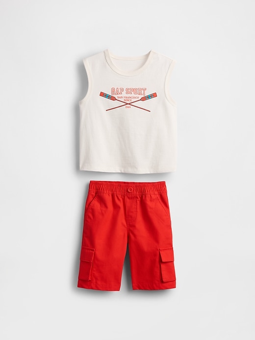 baby- und kleinkind-sport-logo-outfit-set