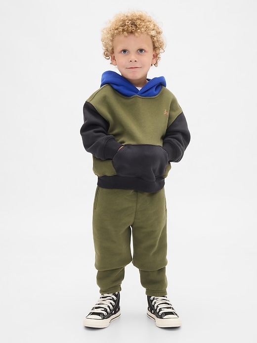 vintagesoft colorblock hoodie-set für babys und kleinkinder