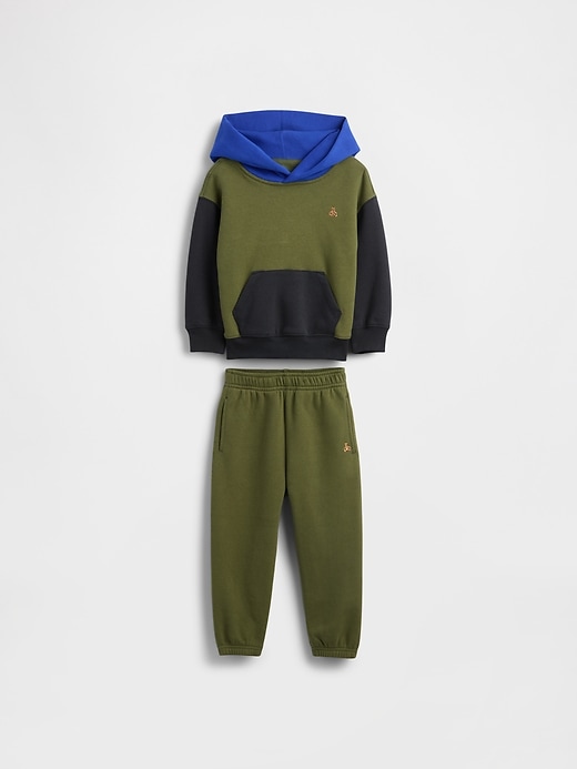 vintagesoft colorblock hoodie-set für babys und kleinkinder