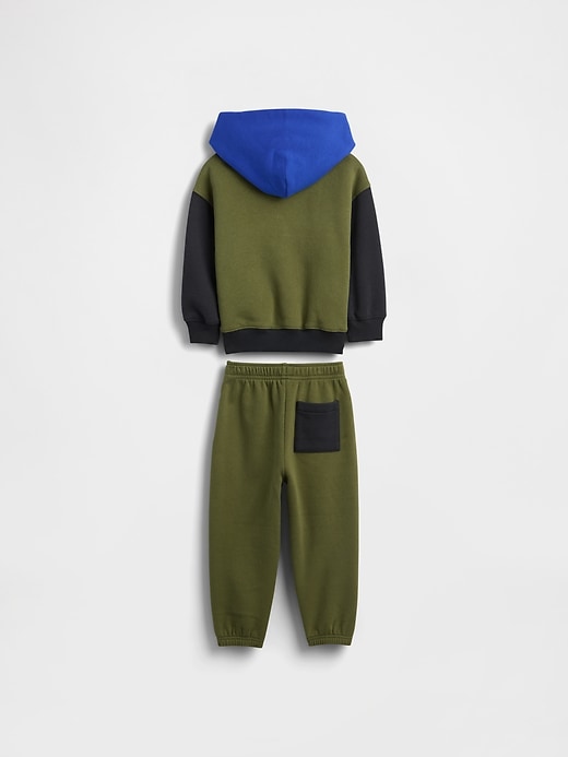 vintagesoft colorblock hoodie-set für babys und kleinkinder