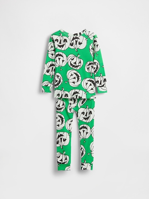 baby- und kleinkind-schlafanzug-set aus bio-baumwolle für halloween