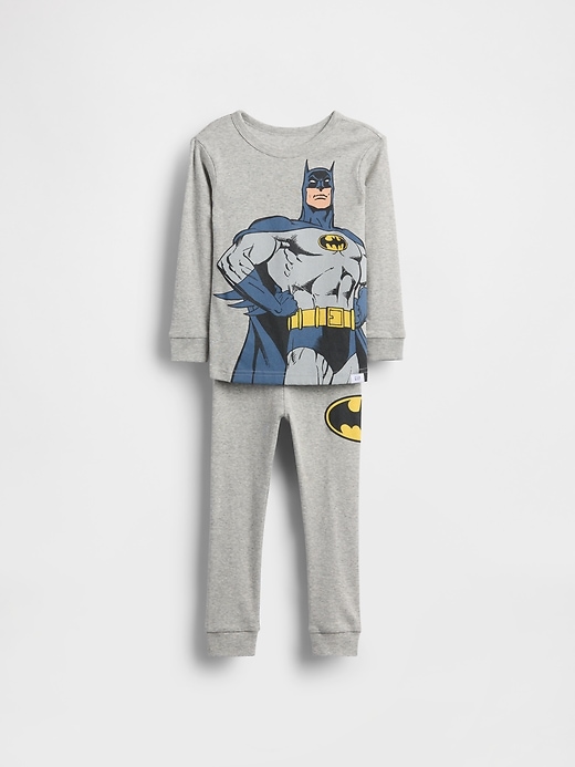 baby- und kleinkind-schlafanzug-set aus bio-baumwolle mit batman-motiv