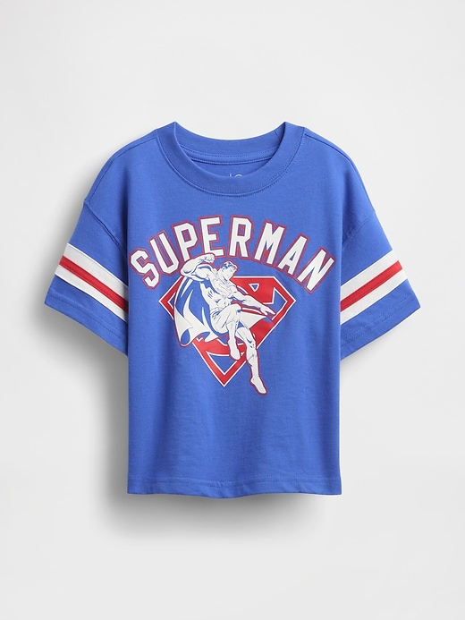 dc superman oversized grafik-t-shirt für babys und kleinkinder