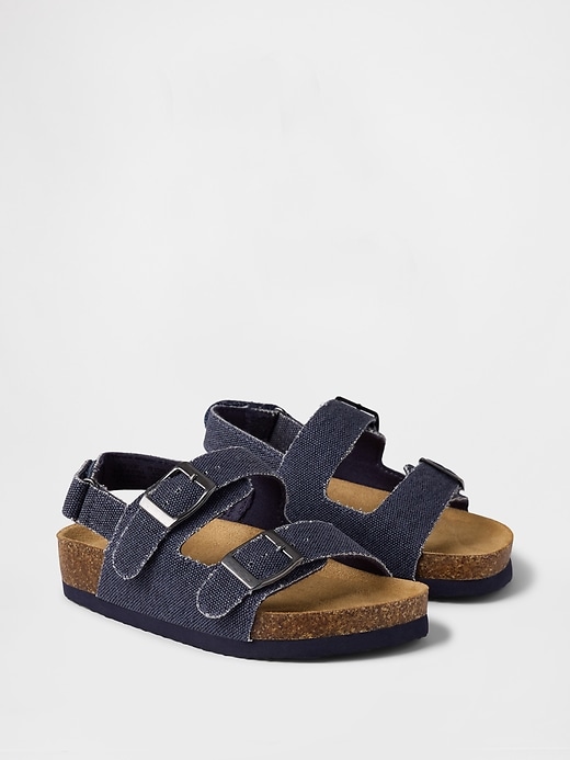 kleinkind-sandalen aus kork mit schnalle