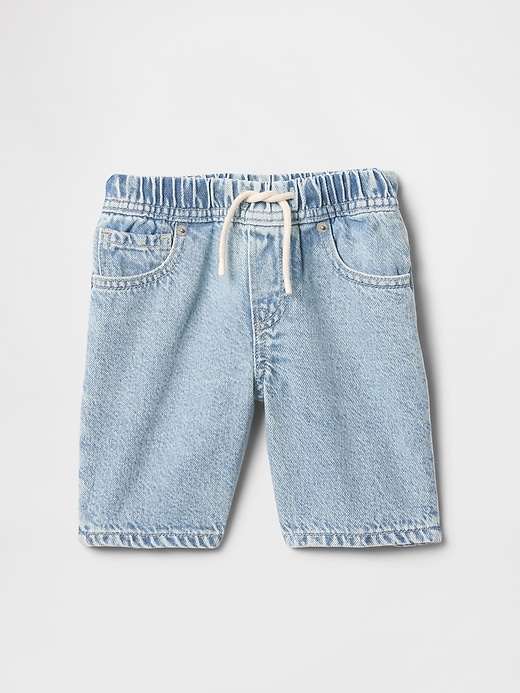 baby- und kleinkind-shorts aus ultraweichem denim zum hineinschlüpfen