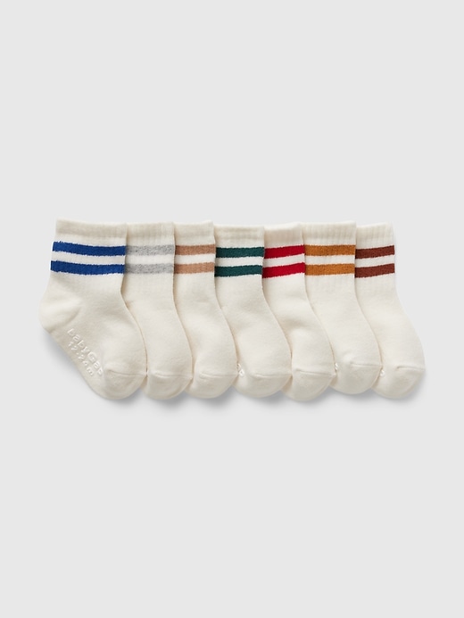 baby- und kleinkind-socken mit collegestreifen 7er-pack