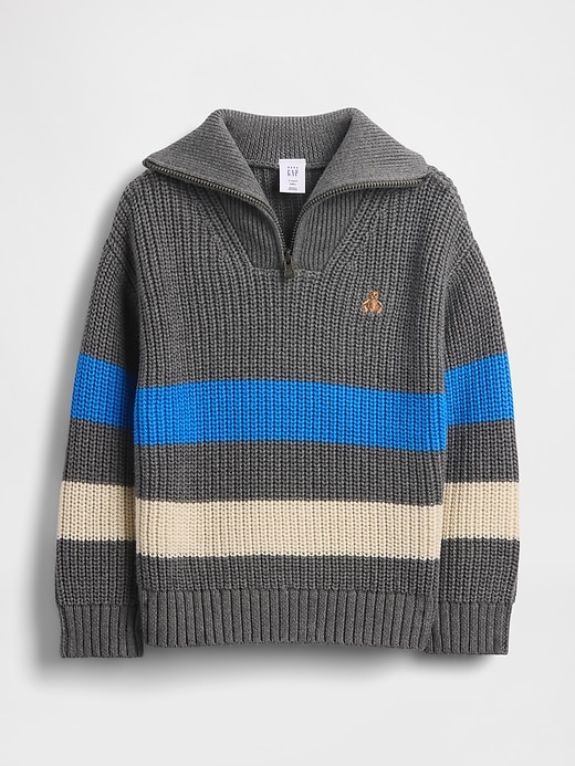 baby- und kleinkindpullover mit viertelreißverschluss