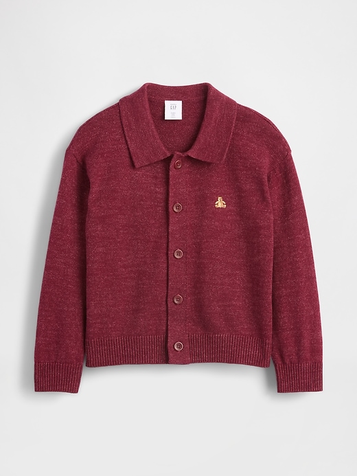 baby- und kleinkindpullover mit kragen und knopfleiste