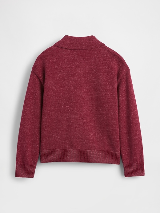 baby- und kleinkindpullover mit kragen und knopfleiste