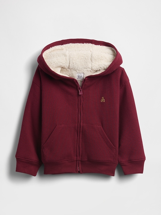 thermo-kapuzenpullover mit sherpa-futter für babys und kleinkinder