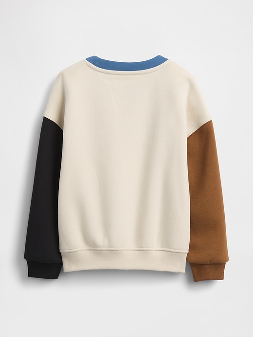 baby- und kleinkind-sweatshirt im vintage-stil mit weichem farbblockmuster