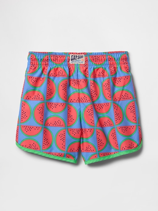 badehose mit delfinsaum aus recyceltem material für babys und kleinkinder